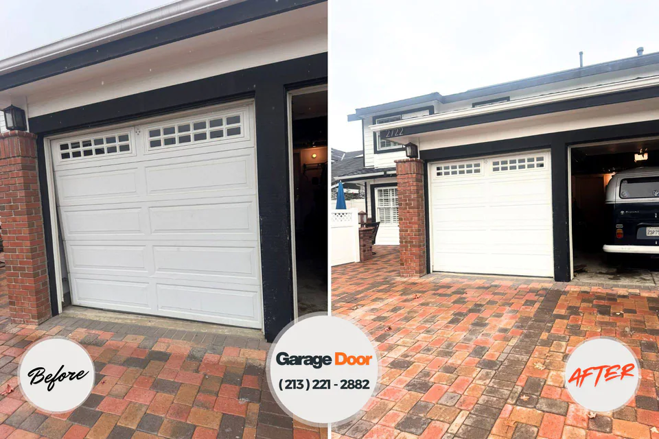 Before and after: garage door repair Norwood, PA